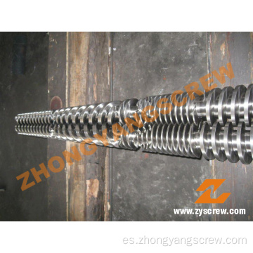 Barril de doble tornillo cónico Krauss Maffei para PVC Zyt388